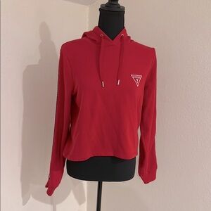 Guess Red Women's Cropped Hoodie